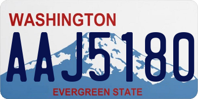 WA license plate AAJ5180