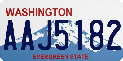 WA license plate AAJ5182