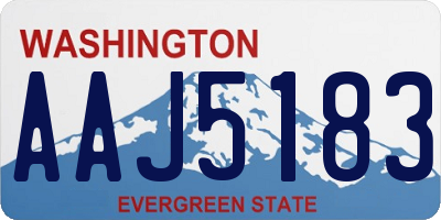 WA license plate AAJ5183