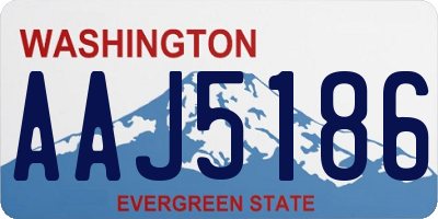 WA license plate AAJ5186