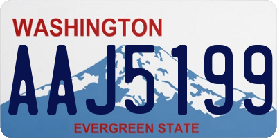 WA license plate AAJ5199