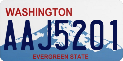 WA license plate AAJ5201