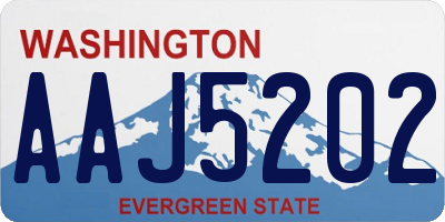 WA license plate AAJ5202