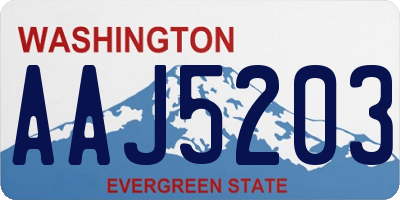 WA license plate AAJ5203