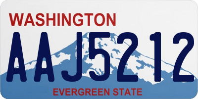 WA license plate AAJ5212