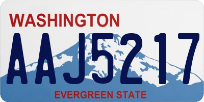 WA license plate AAJ5217