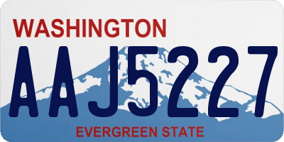 WA license plate AAJ5227