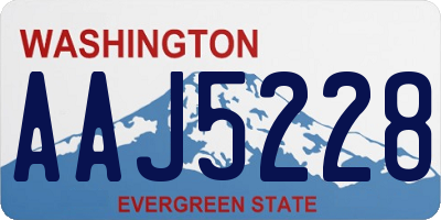 WA license plate AAJ5228