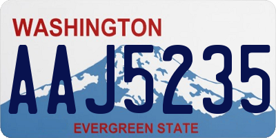 WA license plate AAJ5235