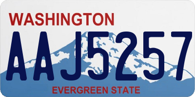 WA license plate AAJ5257