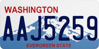 WA license plate AAJ5259