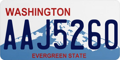 WA license plate AAJ5260