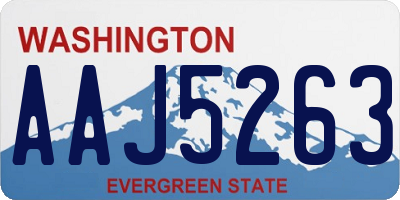 WA license plate AAJ5263