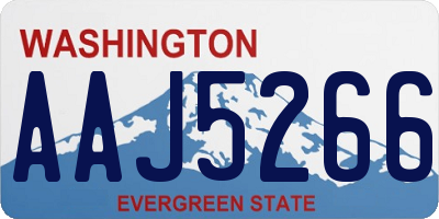 WA license plate AAJ5266