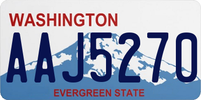 WA license plate AAJ5270