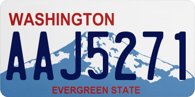 WA license plate AAJ5271