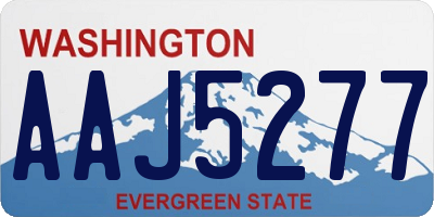 WA license plate AAJ5277