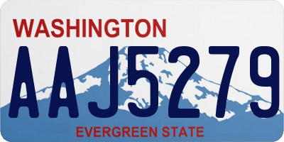 WA license plate AAJ5279