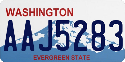 WA license plate AAJ5283