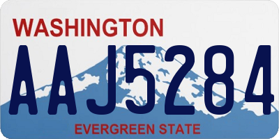 WA license plate AAJ5284