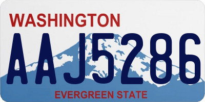 WA license plate AAJ5286