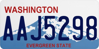 WA license plate AAJ5298