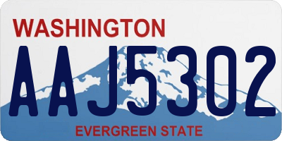 WA license plate AAJ5302
