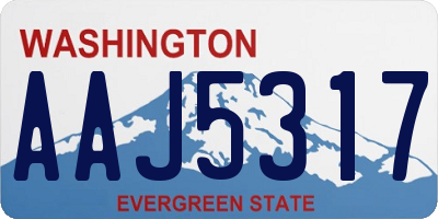 WA license plate AAJ5317
