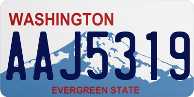 WA license plate AAJ5319