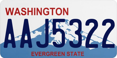 WA license plate AAJ5322