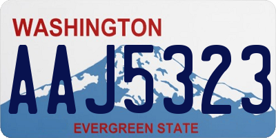 WA license plate AAJ5323