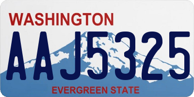WA license plate AAJ5325