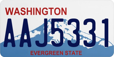 WA license plate AAJ5331