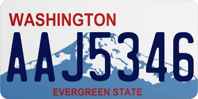 WA license plate AAJ5346