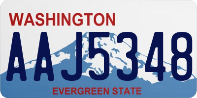 WA license plate AAJ5348