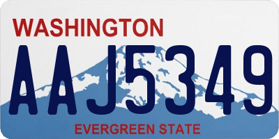 WA license plate AAJ5349