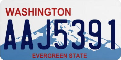 WA license plate AAJ5391