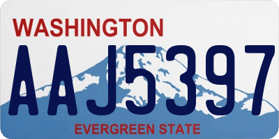 WA license plate AAJ5397