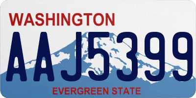 WA license plate AAJ5399