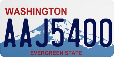 WA license plate AAJ5400