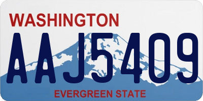 WA license plate AAJ5409
