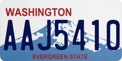 WA license plate AAJ5410