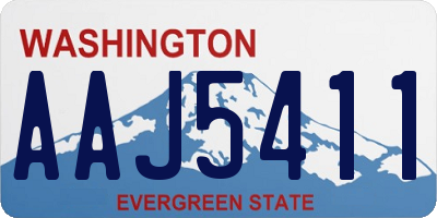 WA license plate AAJ5411