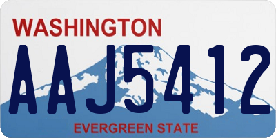 WA license plate AAJ5412