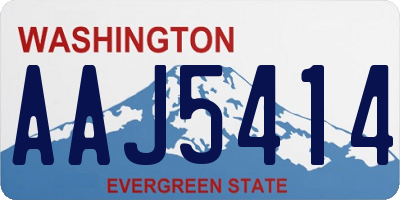 WA license plate AAJ5414