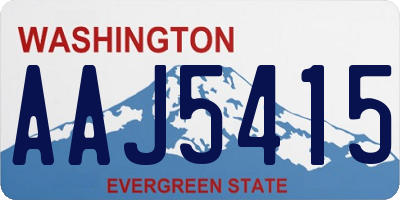 WA license plate AAJ5415