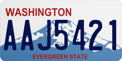 WA license plate AAJ5421