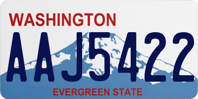 WA license plate AAJ5422