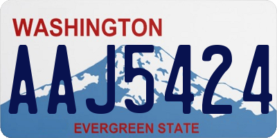 WA license plate AAJ5424