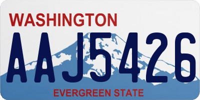 WA license plate AAJ5426
